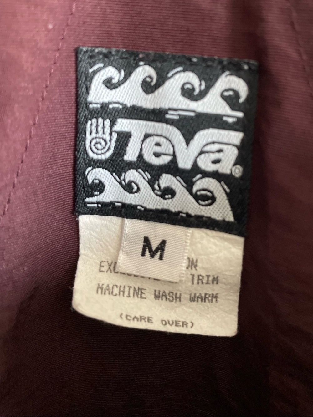 Teva Riveralls Burgundy Rare Vintage 90s Short Overalls Hiking Gorpcore M - Picture 3 of 8